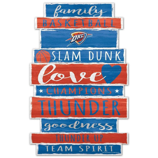  Oklahoma City Thunder 11x17 Wood Family Word Sign Display -  ToylandEU™