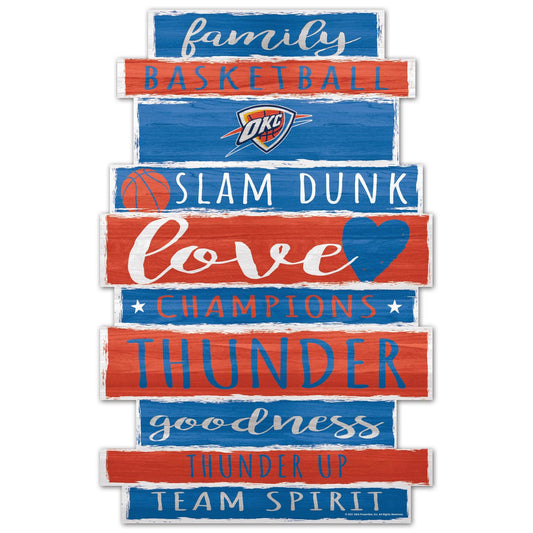 Oklahoma City Thunder 11x17 Wood Family Word Sign Display - ToylandEU