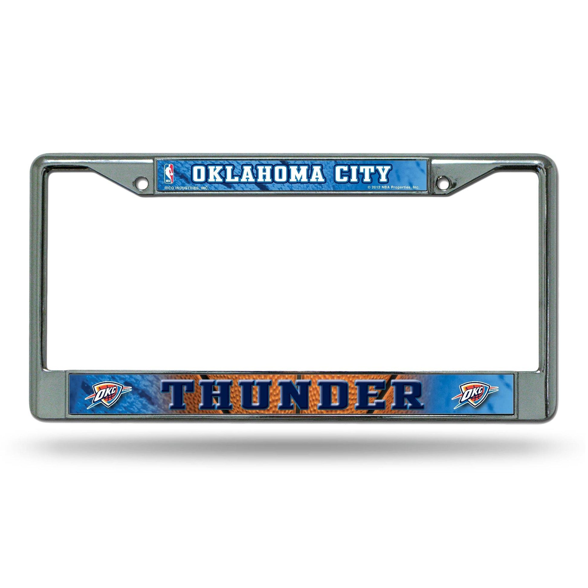 Oklahoma City Thunder License Plate Frame Chrome Insert - ToylandEU