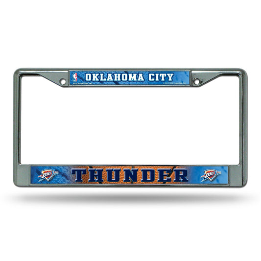 Oklahoma City Thunder License Plate Frame Chrome Insert - ToylandEU