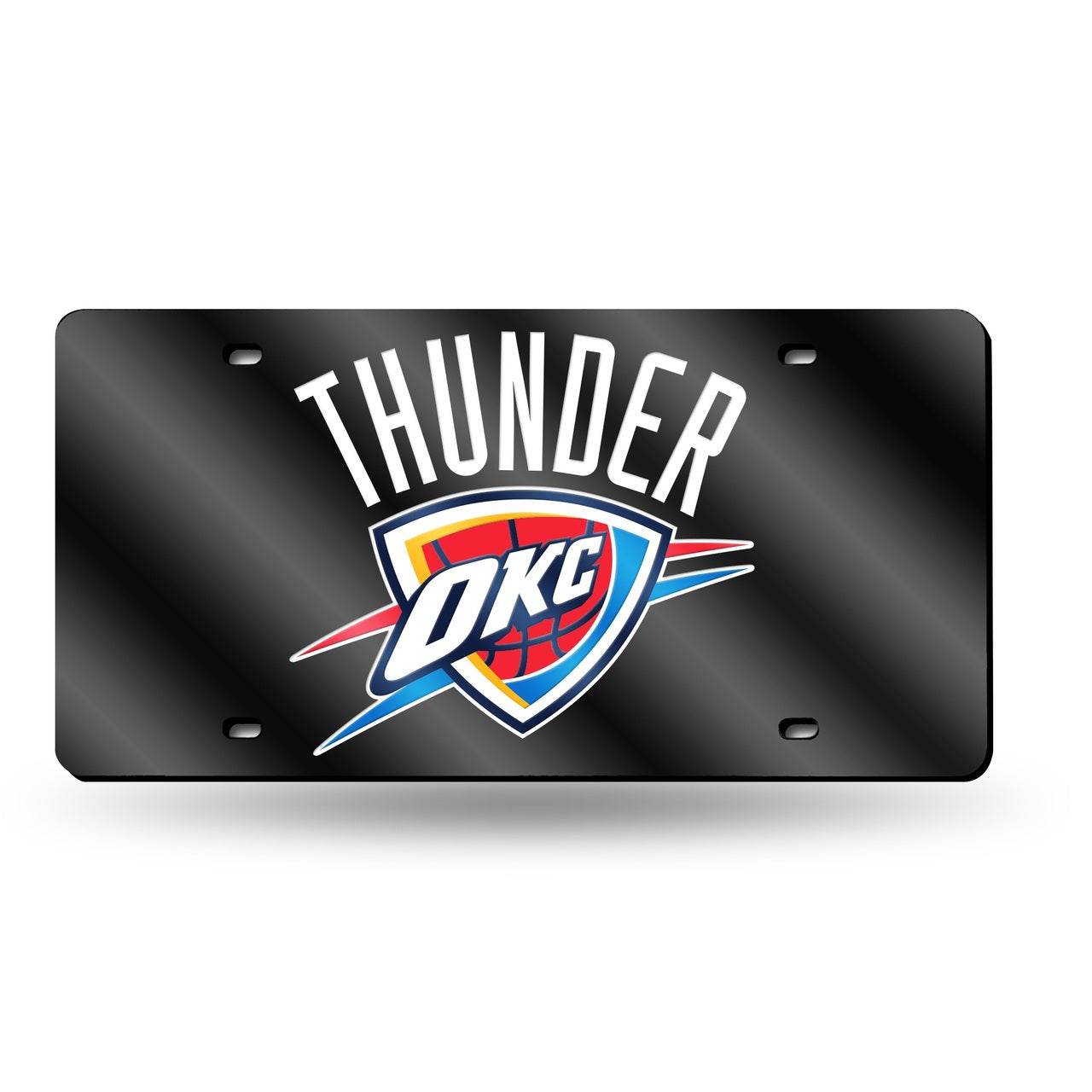 Oklahoma City Thunder License Plate Laser Cut Black - ToylandEU
