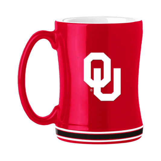 Oklahoma Sooners 14oz Sculpted Relief Team Color Coffee Mug - ToylandEU