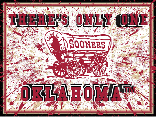 Oklahoma Sooners 3D Art Print 12x16 Splatter Wall Decor - ToylandEU