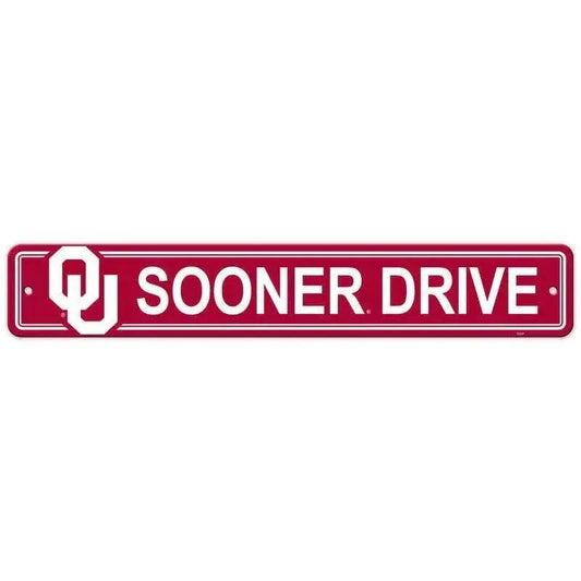  Oklahoma Sooners 4x24 Plastic Street Sign Fremont Die -  ToylandEU™