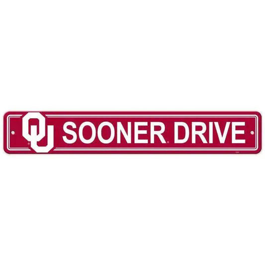  Oklahoma Sooners 4x24 Plastic Street Sign Fremont Die -  ToylandEU™