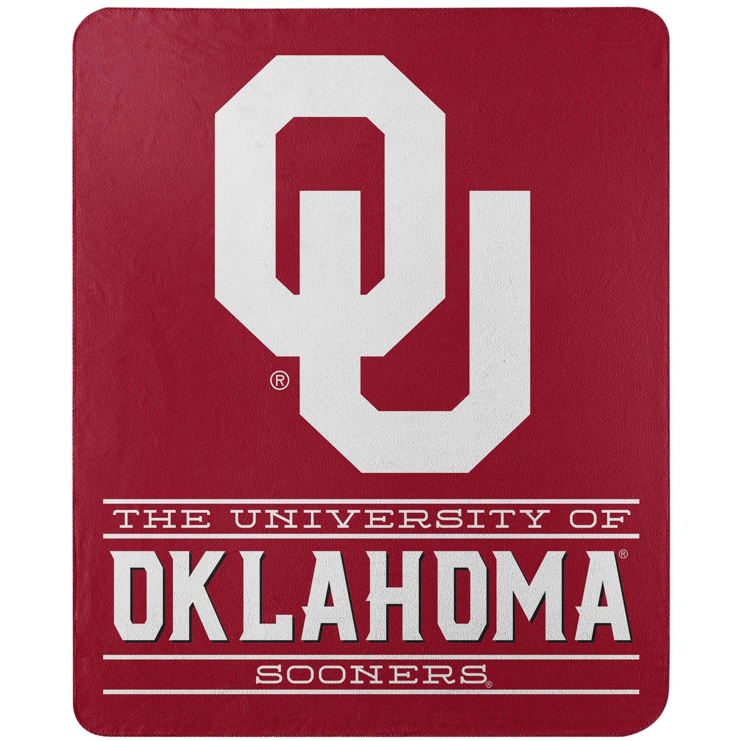 Oklahoma Sooners 50x60 Fleece Blanket Diagonal Team Name - ToylandEU