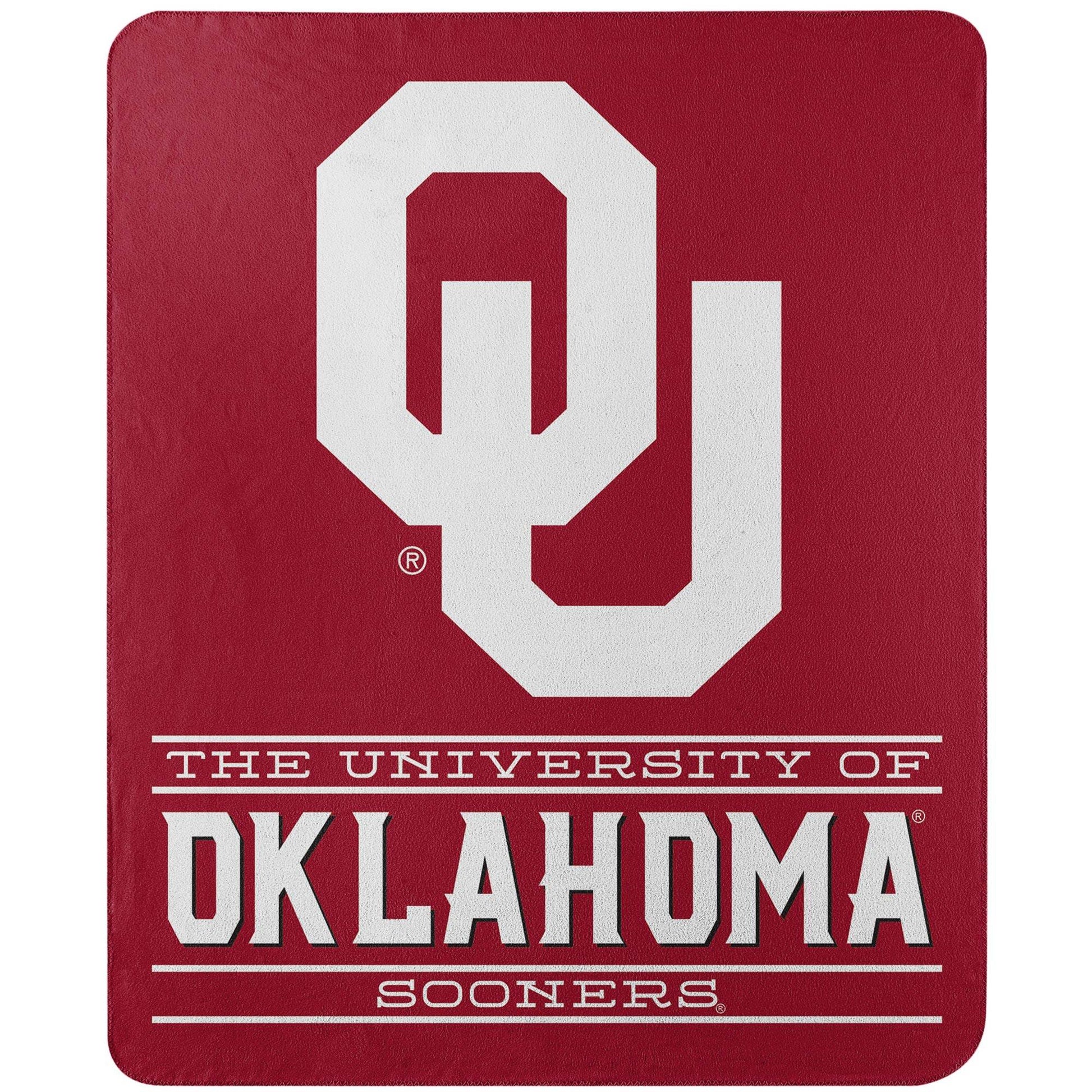 Oklahoma Sooners 50x60 Fleece Blanket Diagonal Team Name - ToylandEU