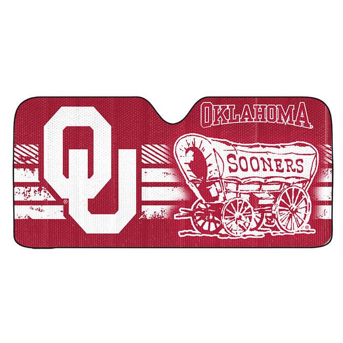 Oklahoma Sooners Auto Sun Shade 59x27 Ultraviolet Blocking - ToylandEU