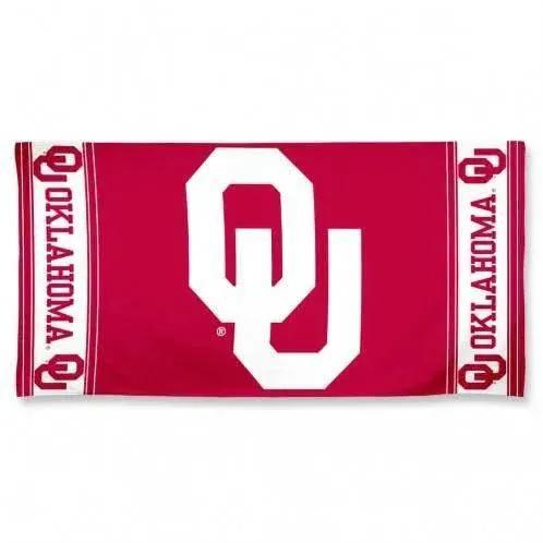  Oklahoma Sooners Beach Towel 30x60 Cotton Velour Front -  ToylandEU™