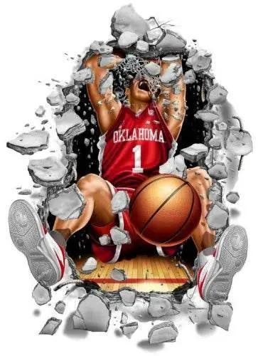  Oklahoma Sooners Decal Wallcrasher Basketball 3 Foot -  ToylandEU™