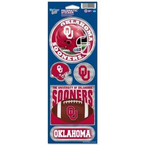 Oklahoma Sooners Die Cut Prismatic Decal 4x12 Special Order - ToylandEU