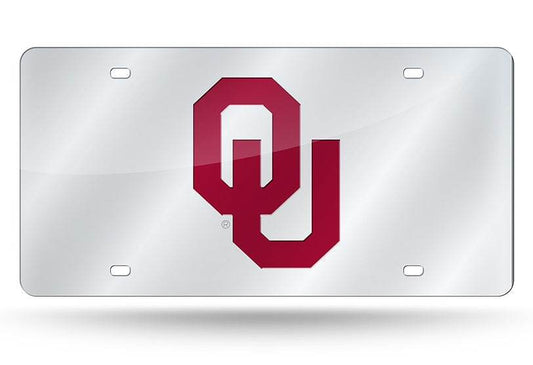 Oklahoma Sooners Laser Cut Silver License Plate Decor - ToylandEU