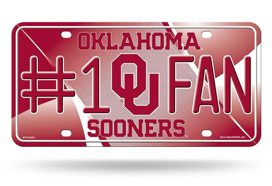 Oklahoma Sooners License Plate 6x12 Rico Industries - ToylandEU