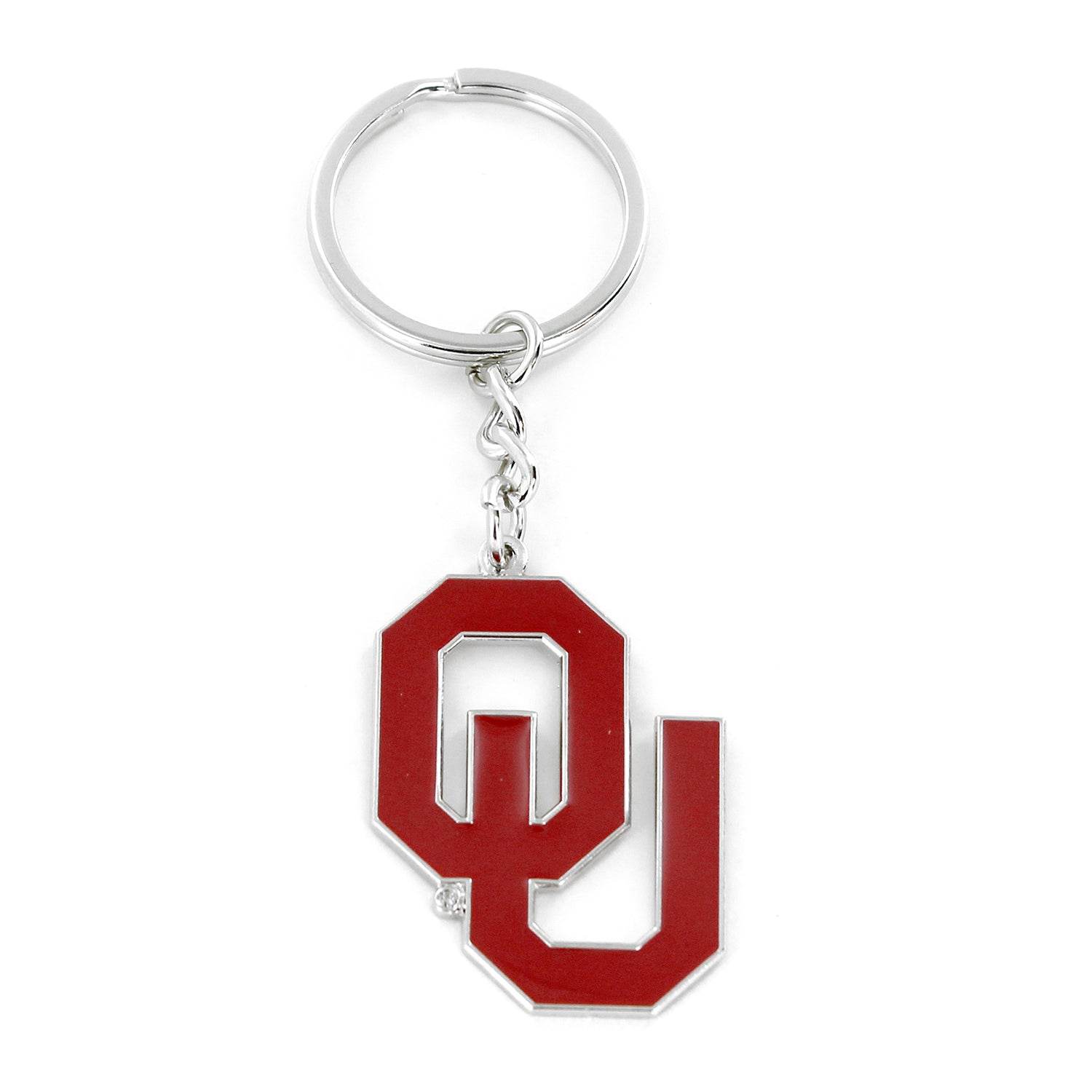 Oklahoma Sooners Logo Keychain Premium Metal With Split Ring - ToylandEU