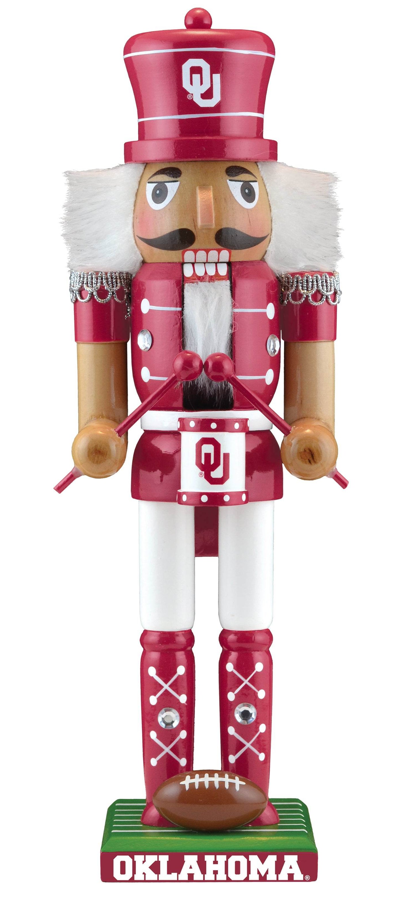 Oklahoma Sooners Nutcracker Handcrafted Wood Figurine - ToylandEU