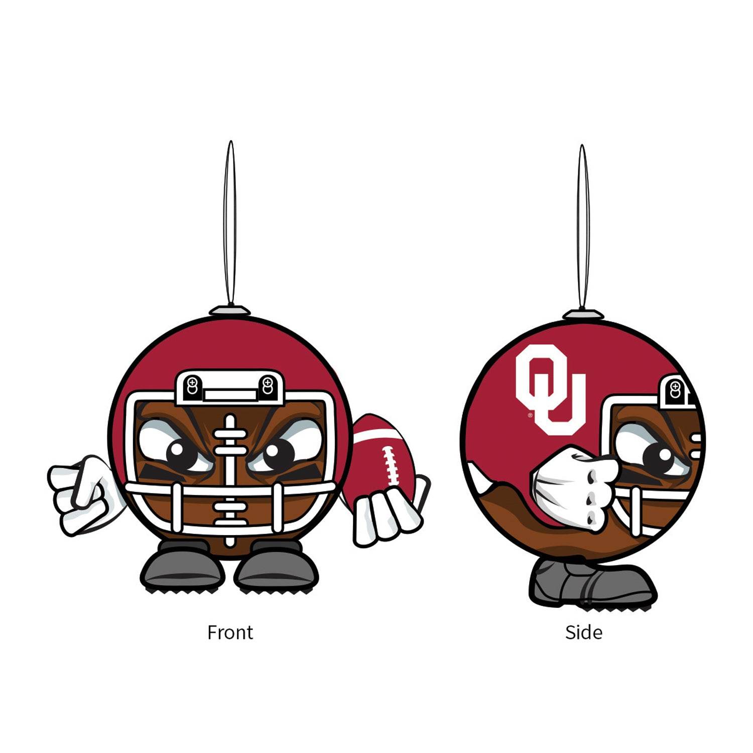 Oklahoma Sooners Ornament Ball Head Decor For Fans - ToylandEU