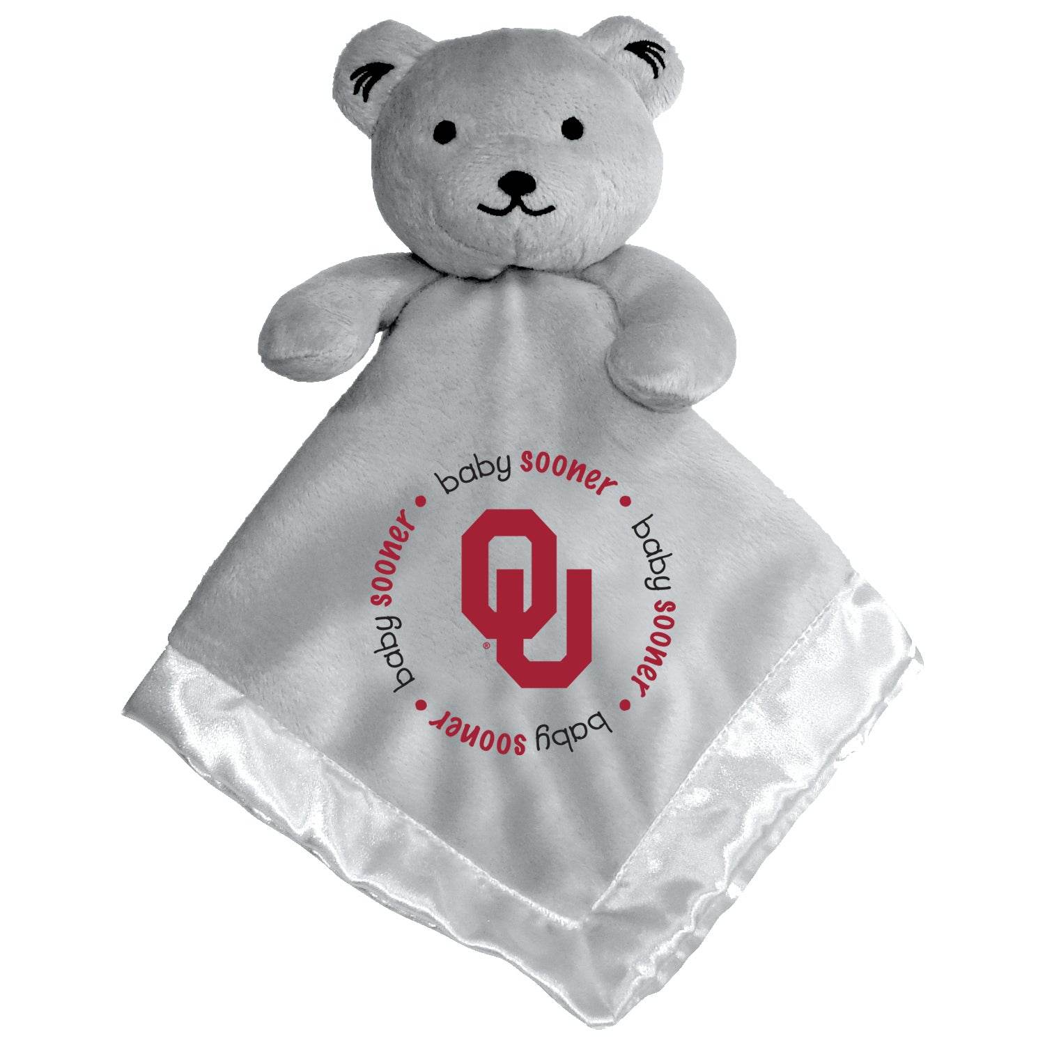 Oklahoma Sooners Security Bear Gray Plush Embroidered Logo - ToylandEU