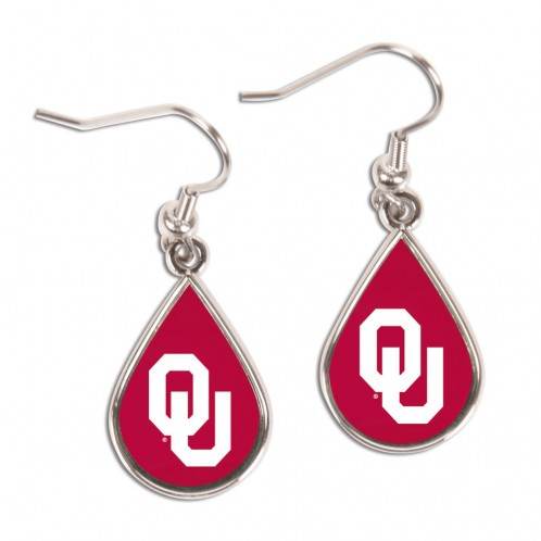 Oklahoma Sooners Tear Drop Earrings Special Order Official - ToylandEU