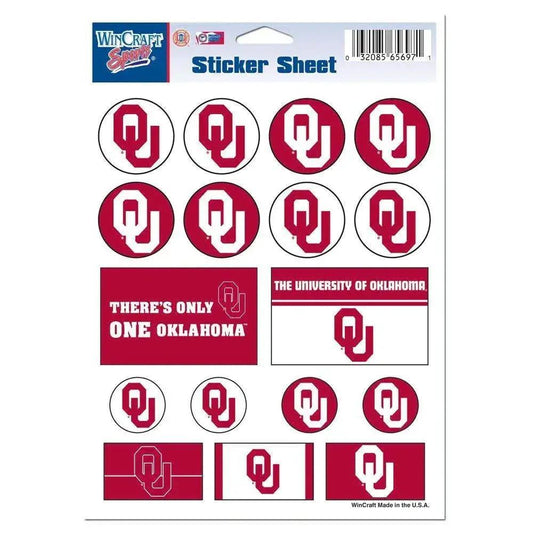  Oklahoma Sooners Vinyl Decal Sheet 5X7 Sticker Pack -  ToylandEU™