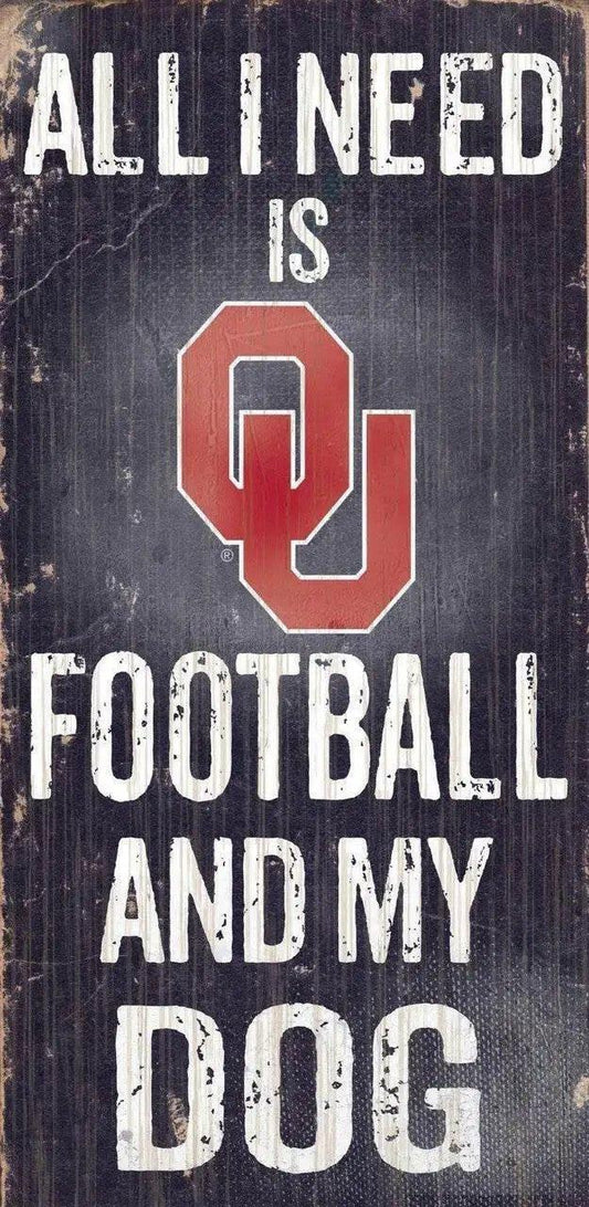  Oklahoma Sooners Wood Sign Football and Dog 6x12 Inches -  ToylandEU™