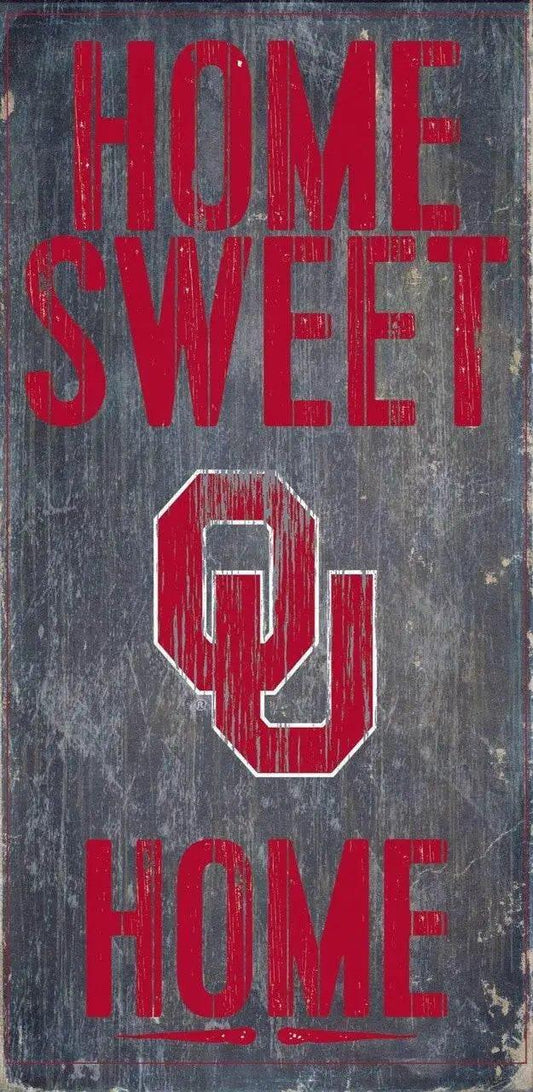  Oklahoma Sooners Wood Sign Home Sweet Home 6x12 Plaque -  ToylandEU™