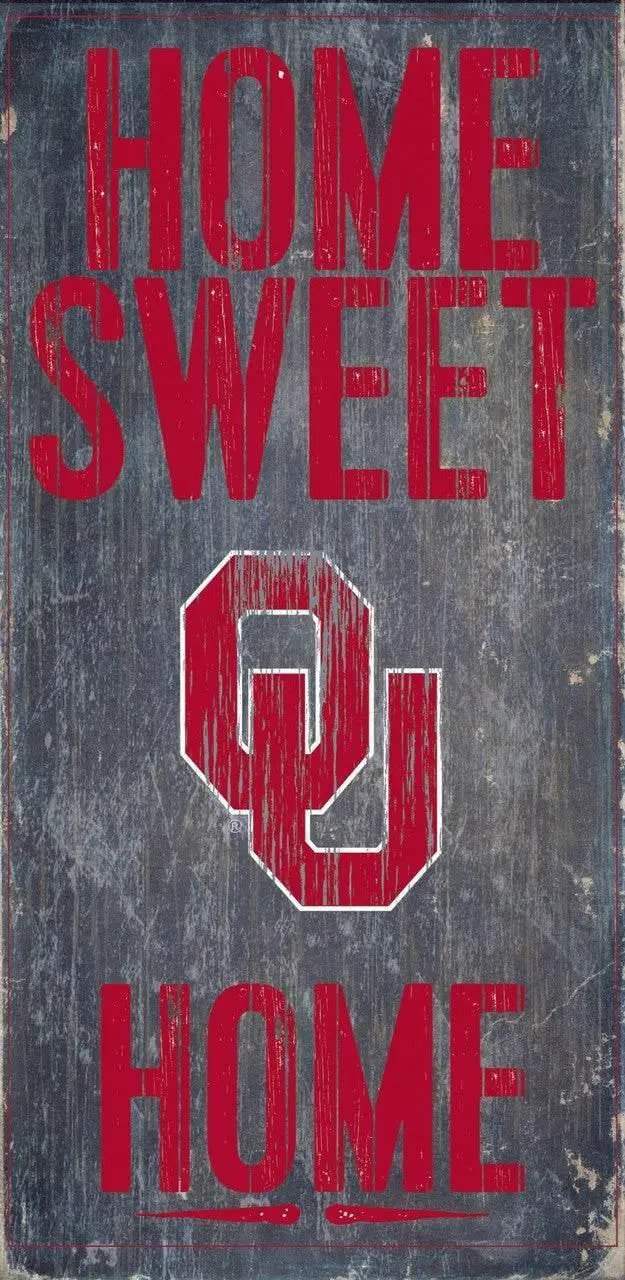 Oklahoma Sooners Wood Sign Home Sweet Home 6x12 Plaque - ToylandEU