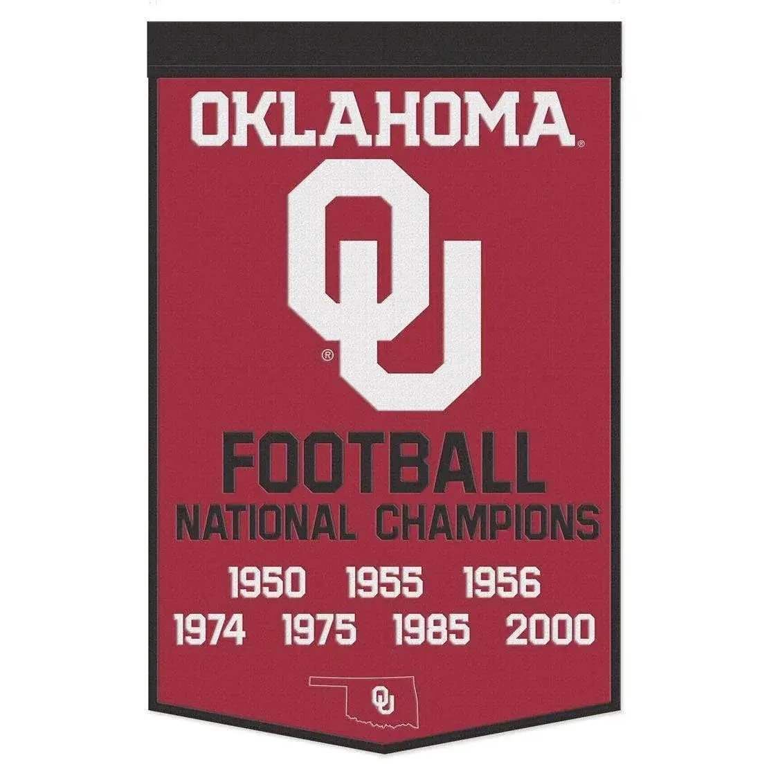  Oklahoma Sooners Wool Banner 24x38 Dynasty Champ Design -  ToylandEU™
