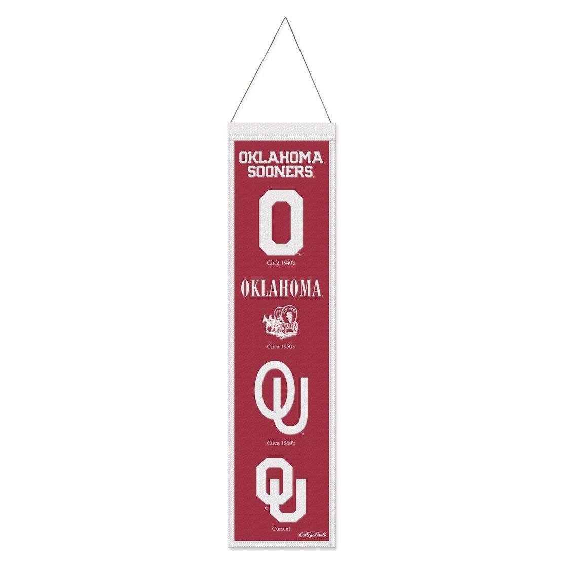 Oklahoma Sooners Wool Banner 8x32 Heritage Evolution Design - ToylandEU