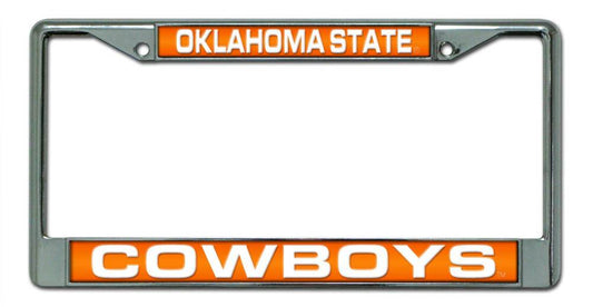 Oklahoma State Cowboys Laser Cut Chrome License Plate Frame - ToylandEU