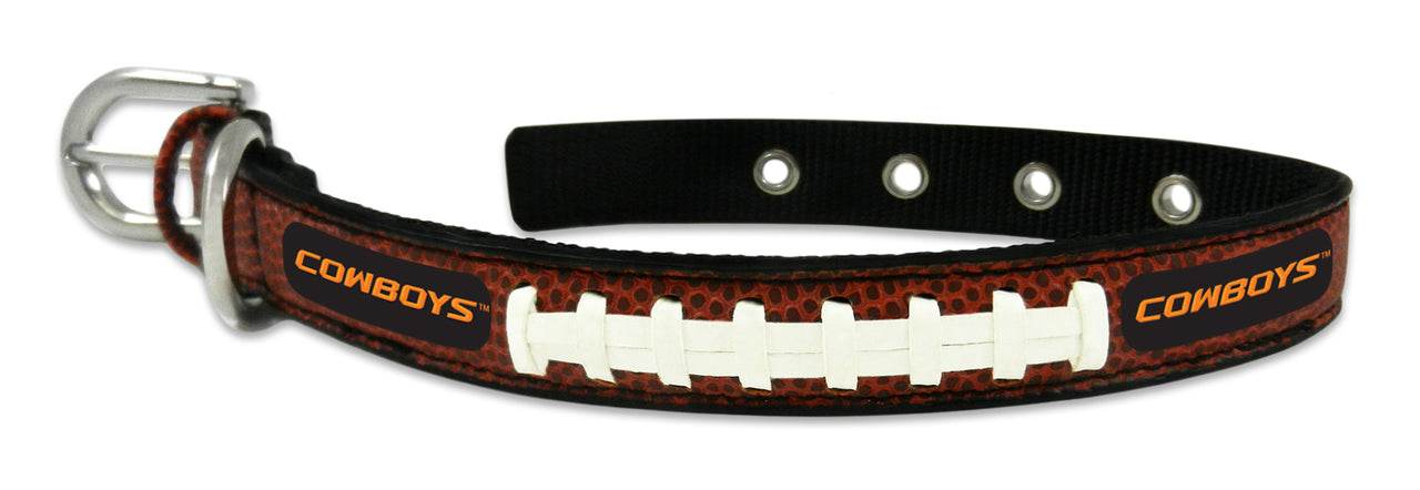 Oklahoma State Cowboys Pet Collar Football Leather Small - ToylandEU