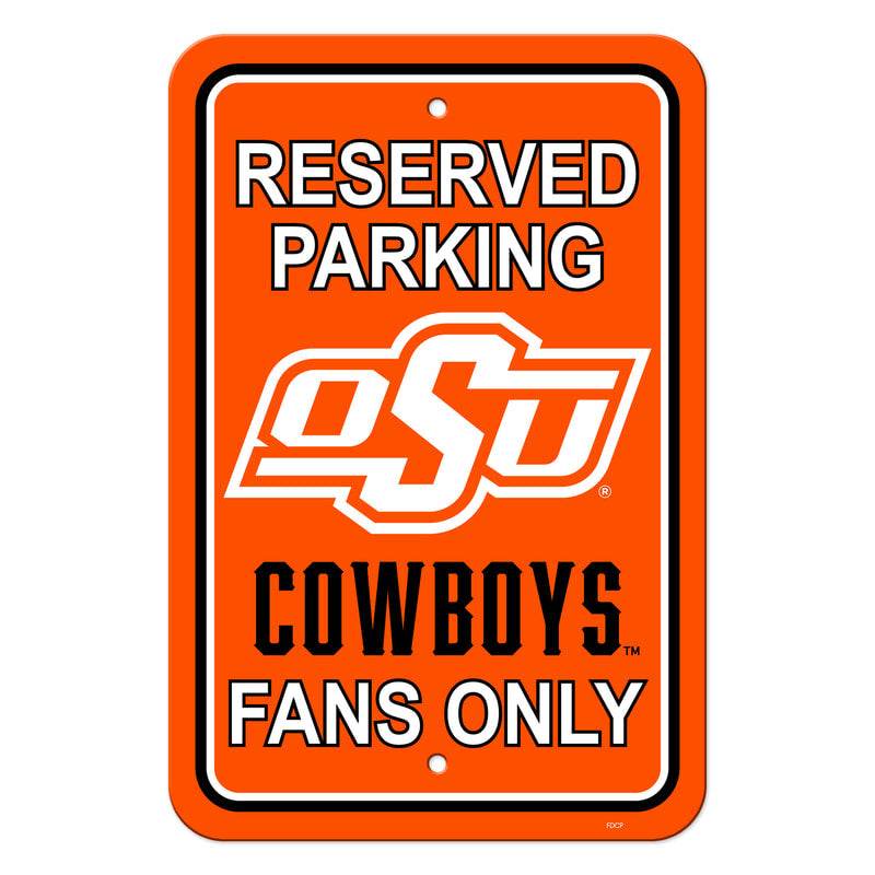 Oklahoma State Cowboys Reserved Parking Sign 12x18 Plastic - ToylandEU