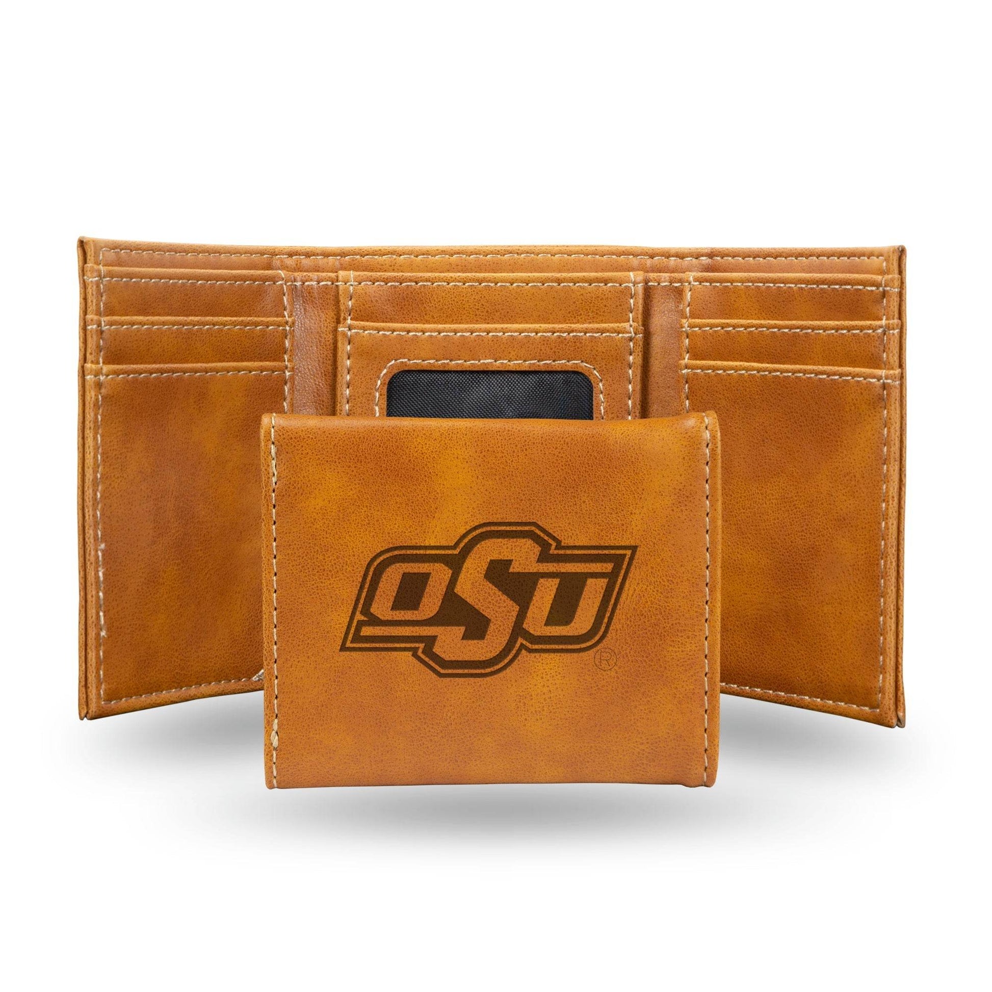 Oklahoma State Cowboys Trifold Wallet Laser Engraved - ToylandEU