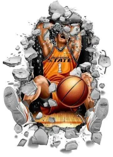  Oklahoma State Cowboys Wallcrasher Decal Basketball 11 Inch -  ToylandEU™