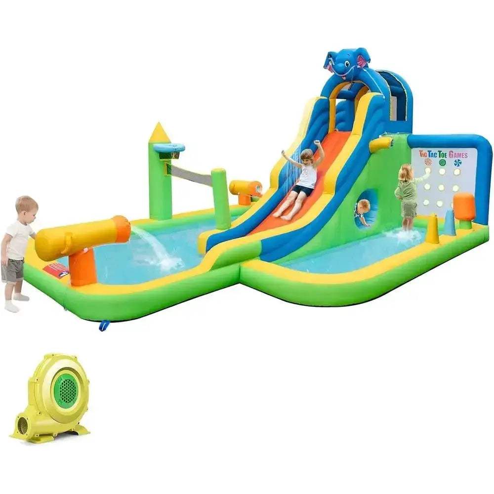 Oloey 9in1 Giant Water Slide With Splash Pools Outdoors - ToylandEU