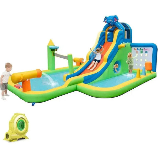  Oloey 9in1 Giant Water Slide Outdoor Splash Pools -  ToylandEU™