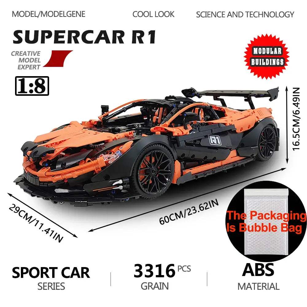  One Eighth Scale Racing Car Building Kit 3097 Pieces -  ToylandEU™