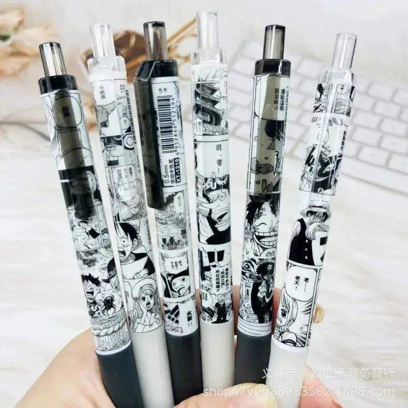 One Piece Gel Pens Set Six Smooth 0.5mm Black Ink - ToylandEU