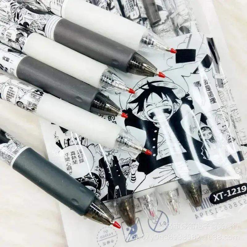 One Piece Gel Pens Set Six Smooth 0.5mm Black Ink - ToylandEU