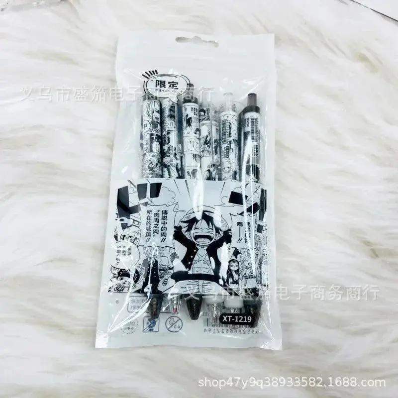 One Piece Gel Pens Set Six Smooth 0.5mm Black Ink - ToylandEU