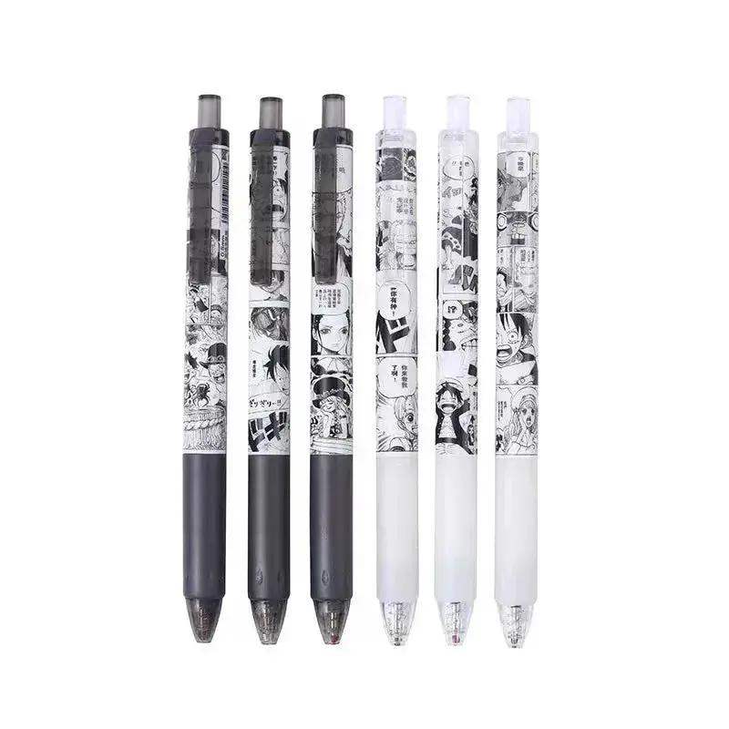 One Piece Gel Pens Set Six Smooth 0.5mm Black Ink - ToylandEU