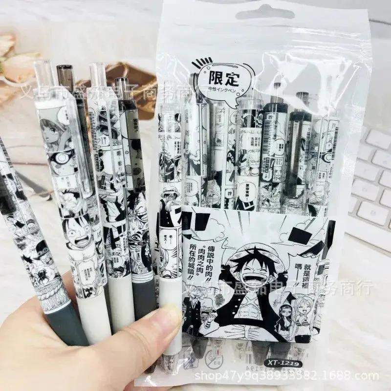 One Piece Gel Pens Set Six Smooth 0.5mm Black Ink - ToylandEU