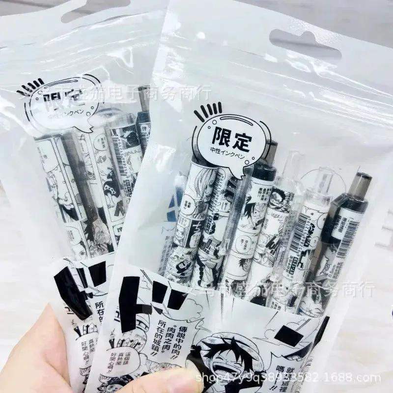 One Piece Gel Pens Set Six Smooth 0.5mm Black Ink - ToylandEU