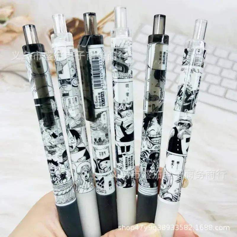 One Piece Gel Pens Set Six Smooth 0.5mm Black Ink - ToylandEU
