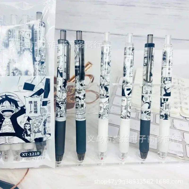 One Piece Gel Pens Set Six Smooth 0.5mm Black Ink - ToylandEU