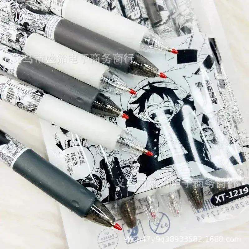 One Piece Gel Pens Set Six Smooth 0.5mm Black Ink - ToylandEU