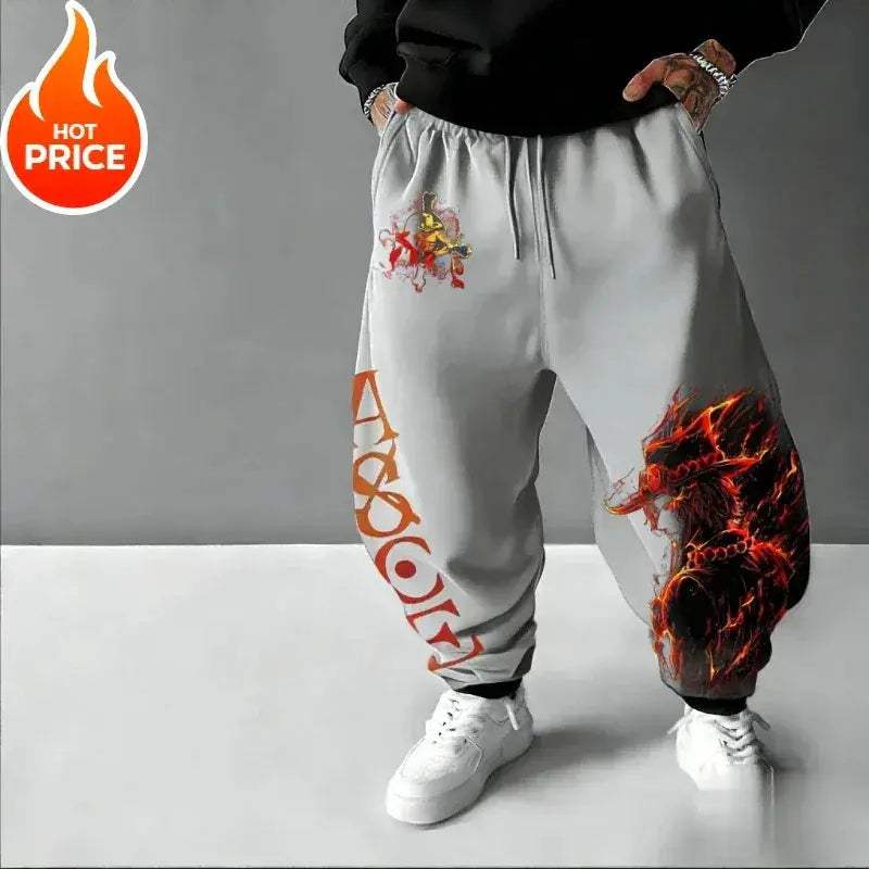 One Piece ACE Unisex Harajuku Streetwear Sweatpants Warm - ToylandEU