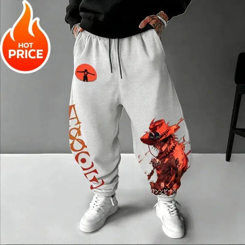  One Piece Ace Harajuku Sweatpants Streetwear Unisex Cozy -  ToylandEU™