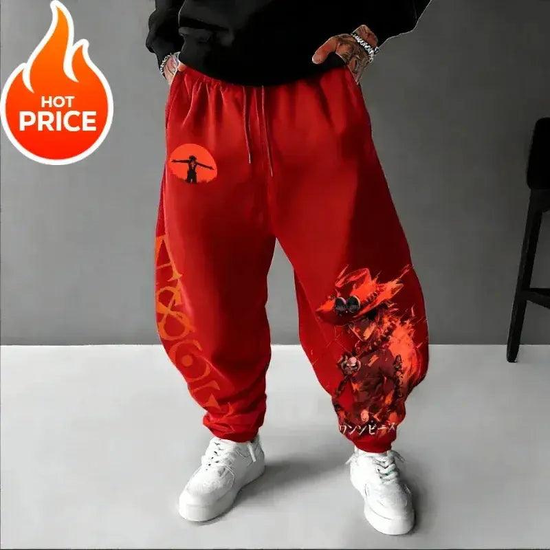  One Piece Ace Harajuku Sweatpants Streetwear Unisex Cozy -  ToylandEU™