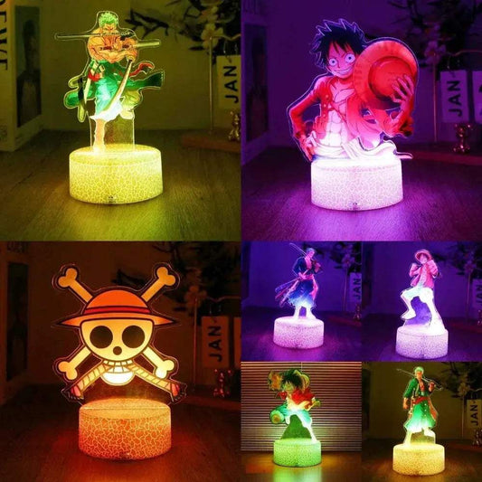  One Piece Anime Figures 3D Lamp PVC Action Collection Model Toys LED Night Light -  ToylandEU™