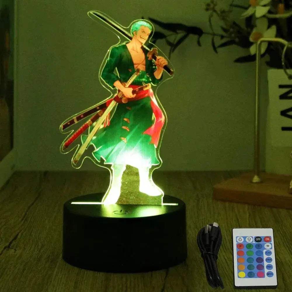 One Piece 3D Lamp Figures With Led Night Light Base - ToylandEU